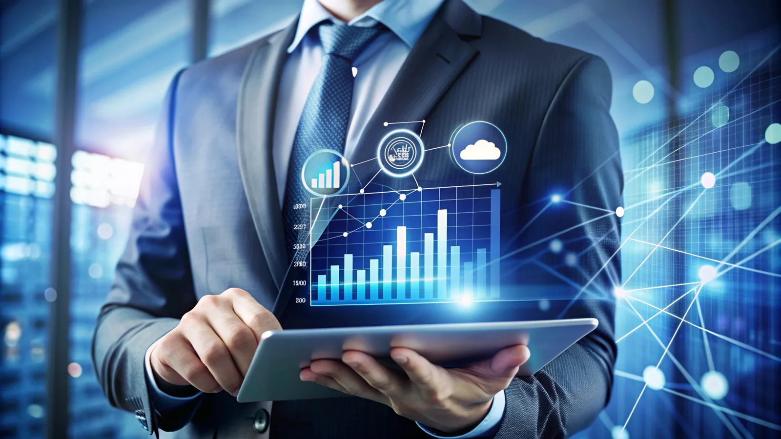 Business growth and network analytics visualization