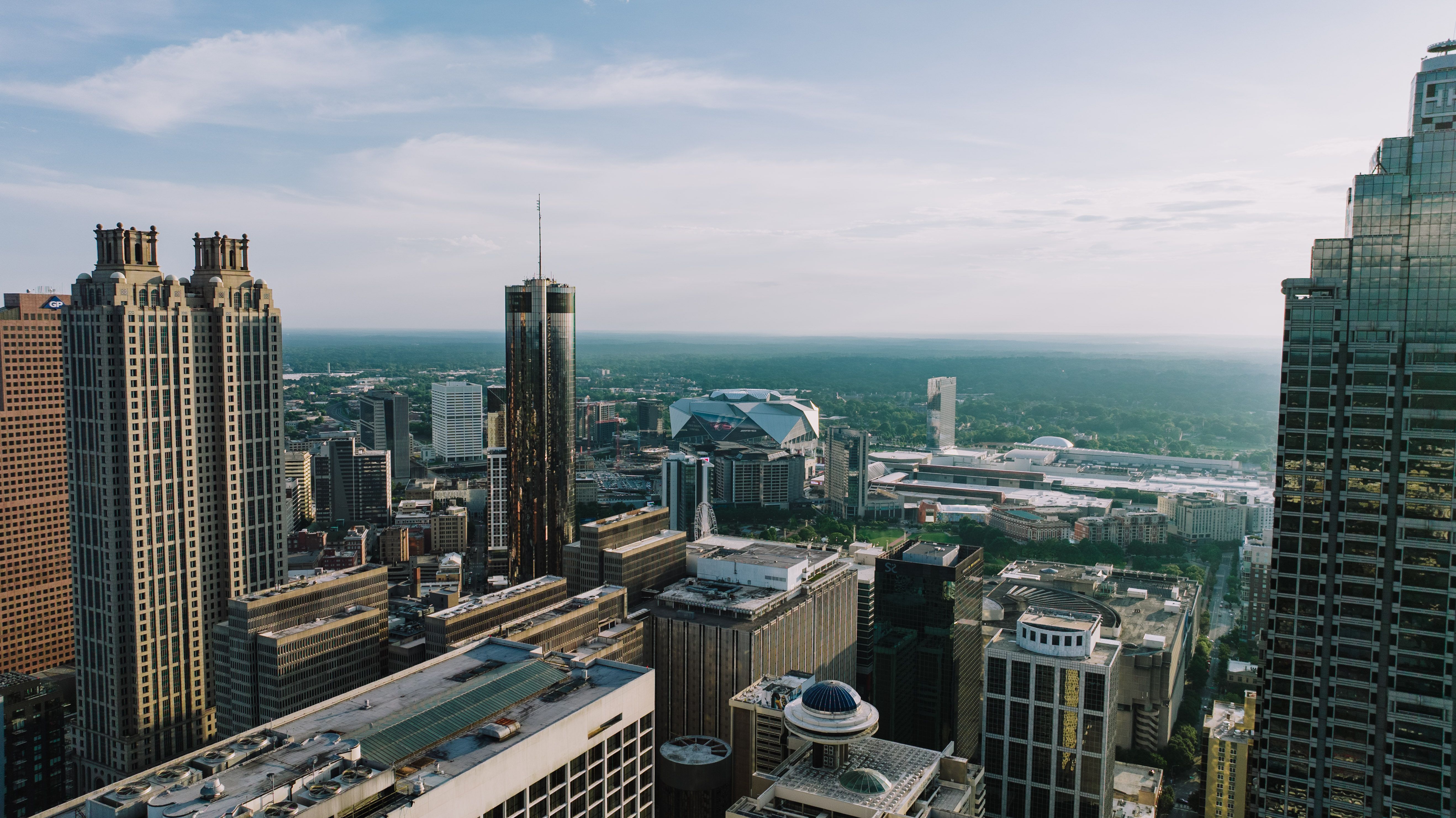 Atlanta skyline representing businesses across the city adopting AI
