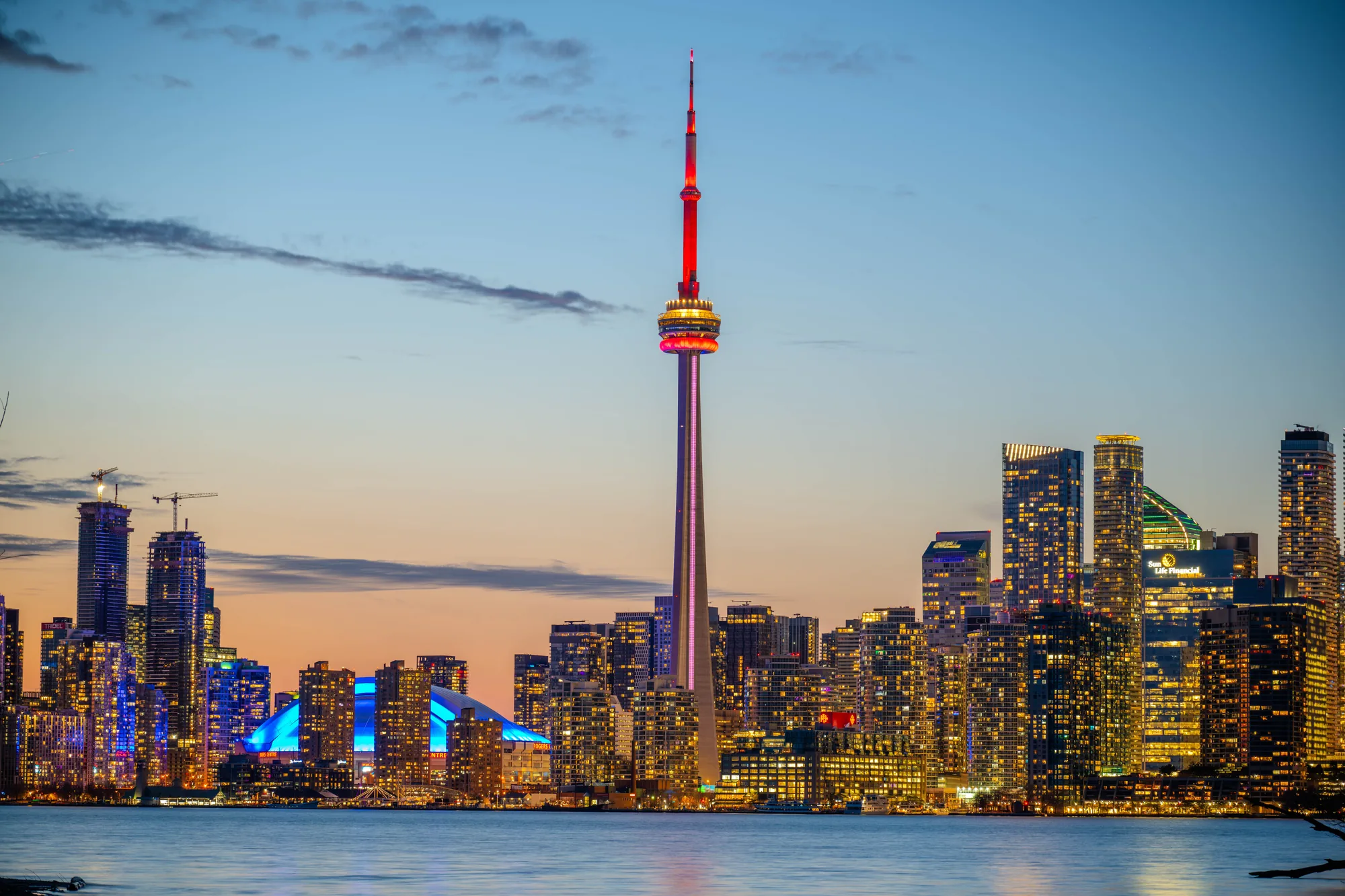 Canada city skyline representing businesses across the country adopting AI