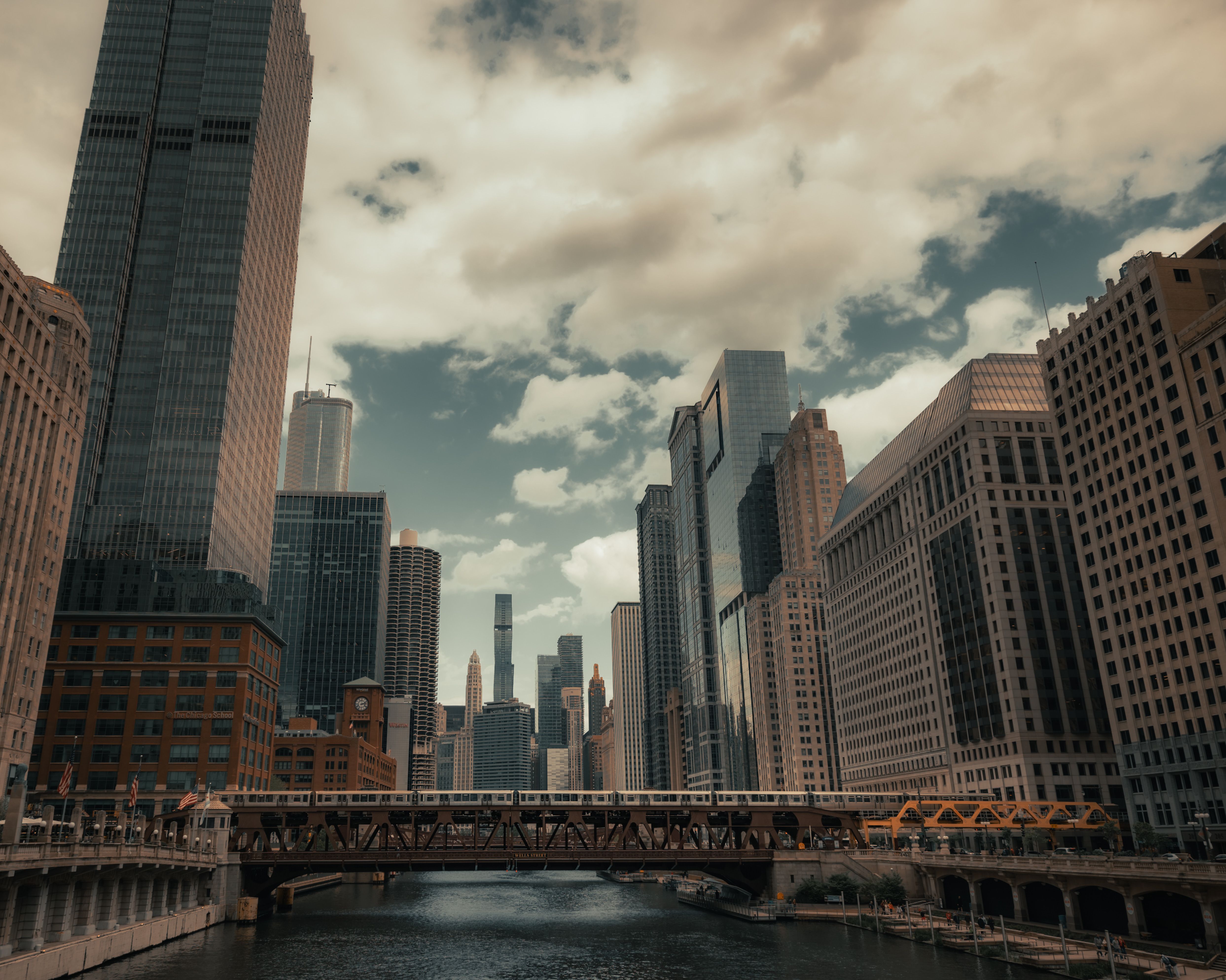 Chicago skyline representing businesses across the city adopting AI
