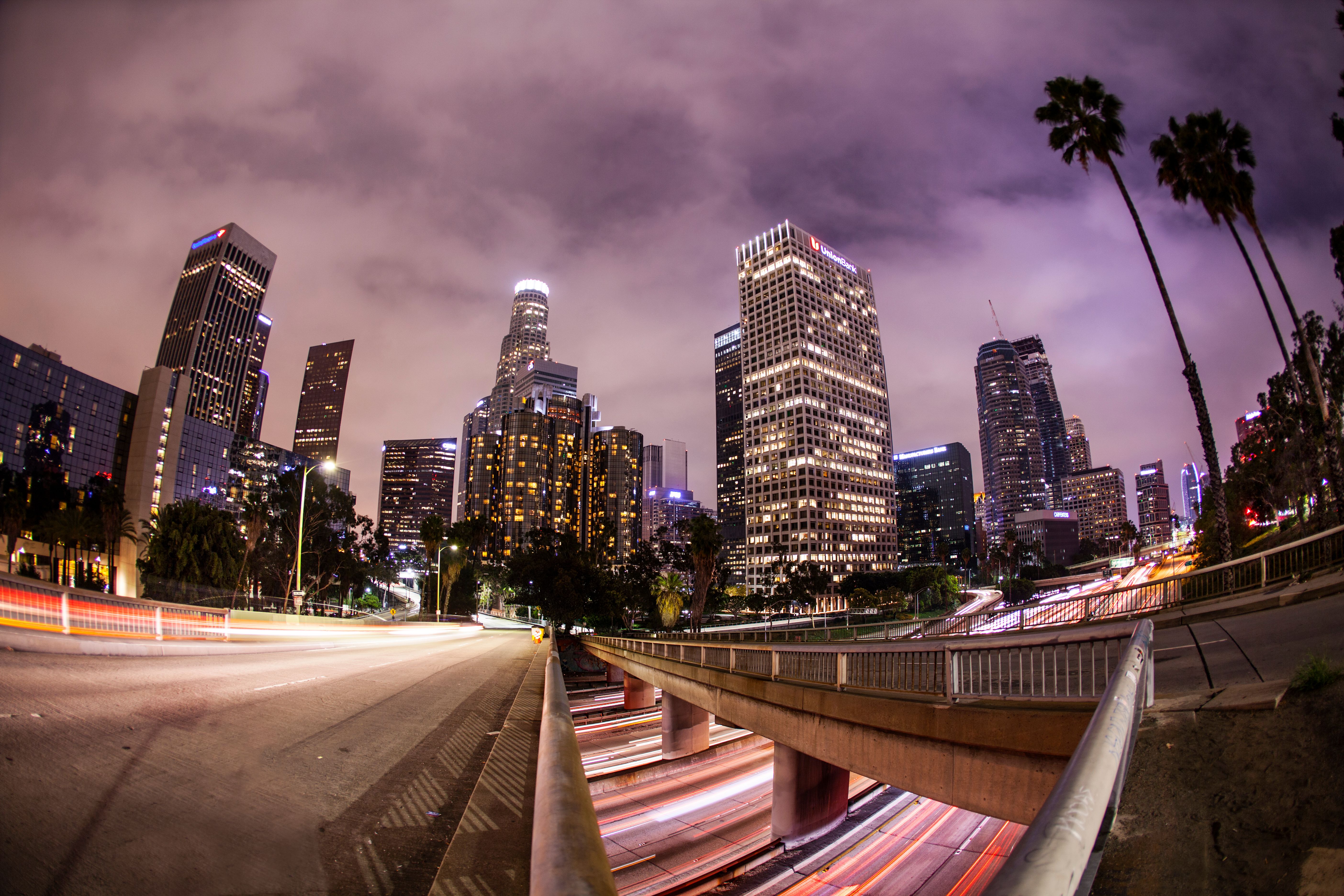Los Angeles skyline representing businesses across the city adopting AI