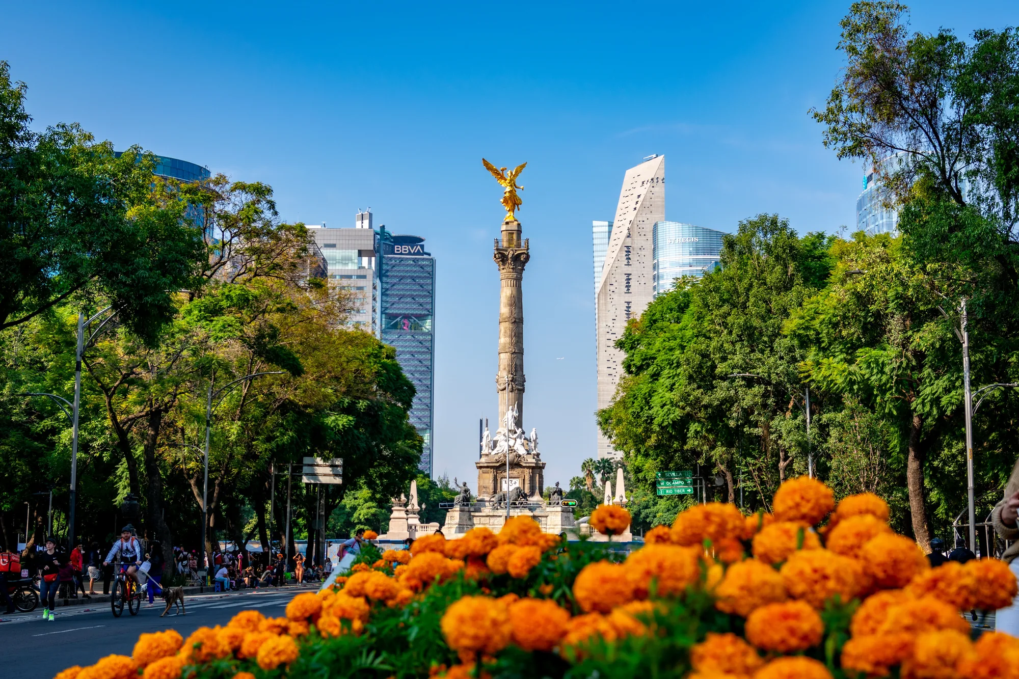 Mexico city skyline representing businesses across the country adopting AI