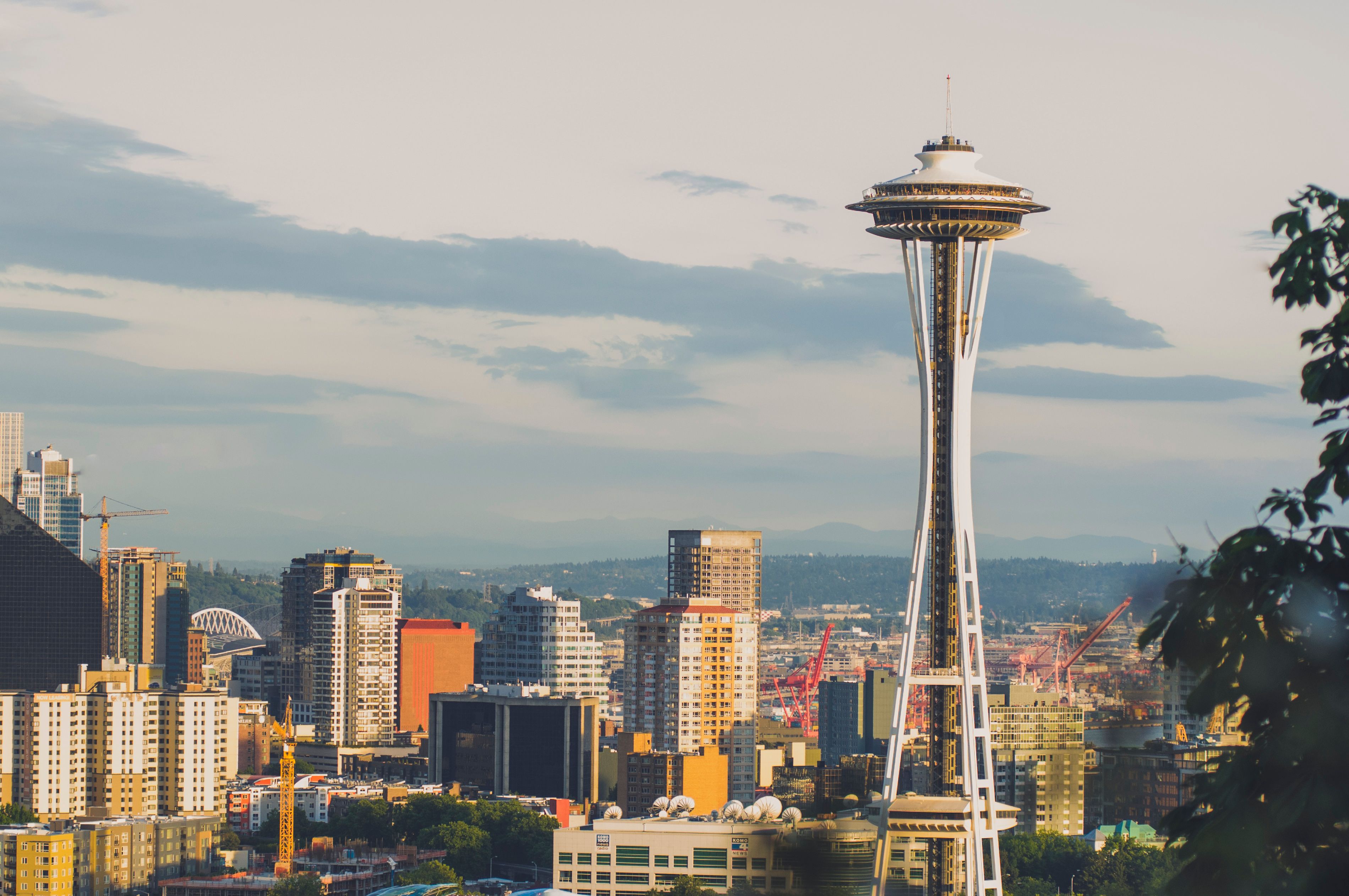 Seattle skyline representing businesses across the city adopting AI