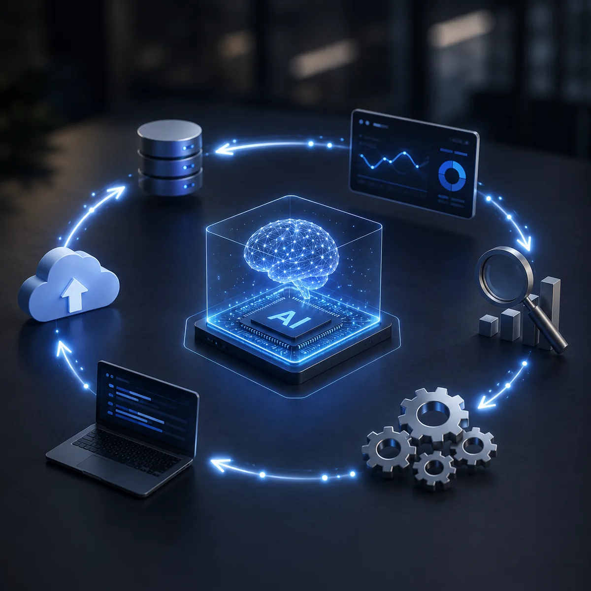 Continuous AI optimization connecting business systems