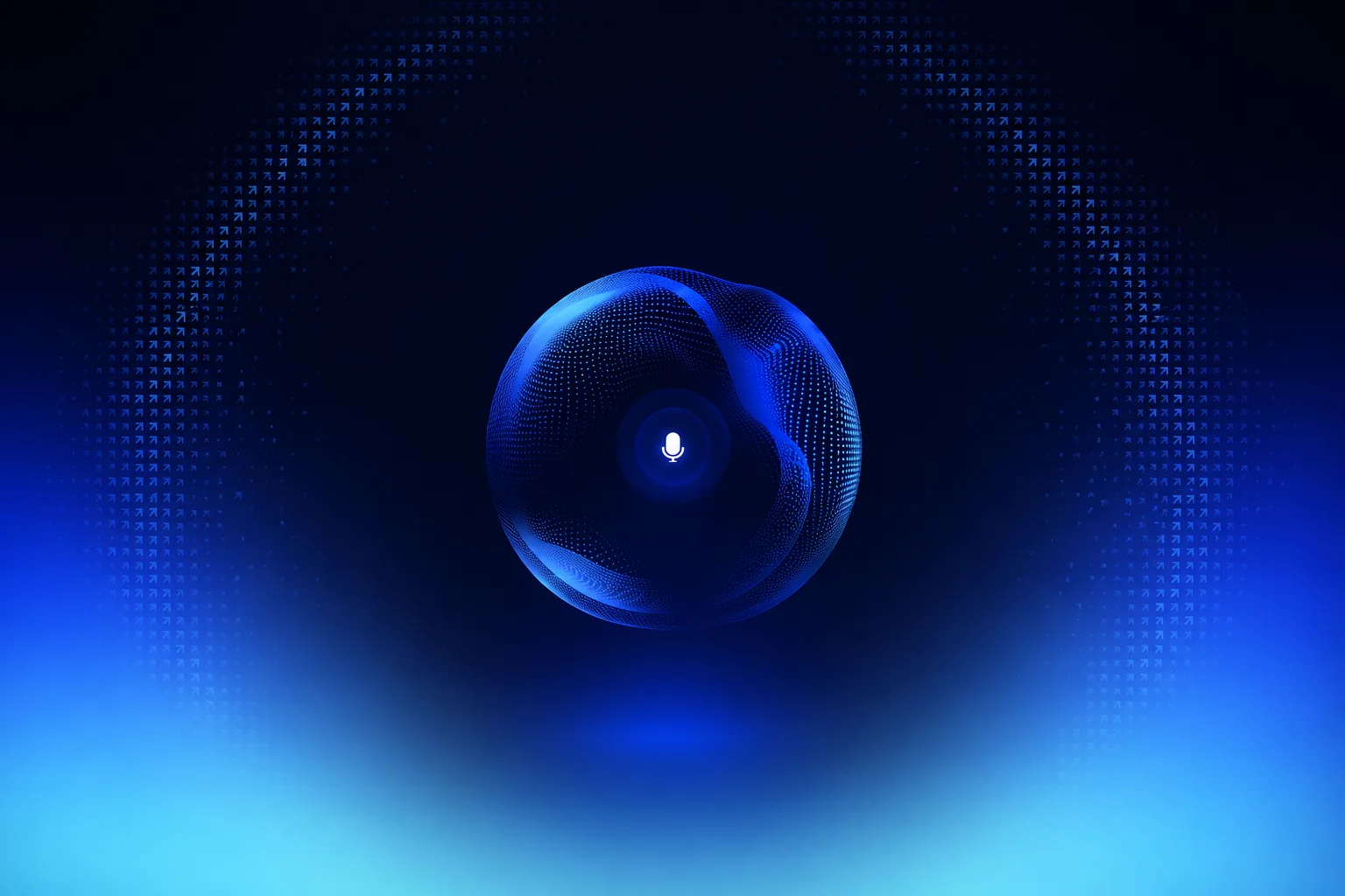 Abstract glowing AI voice orb graphic representing the AI Voice-Agent Lead Notifier system